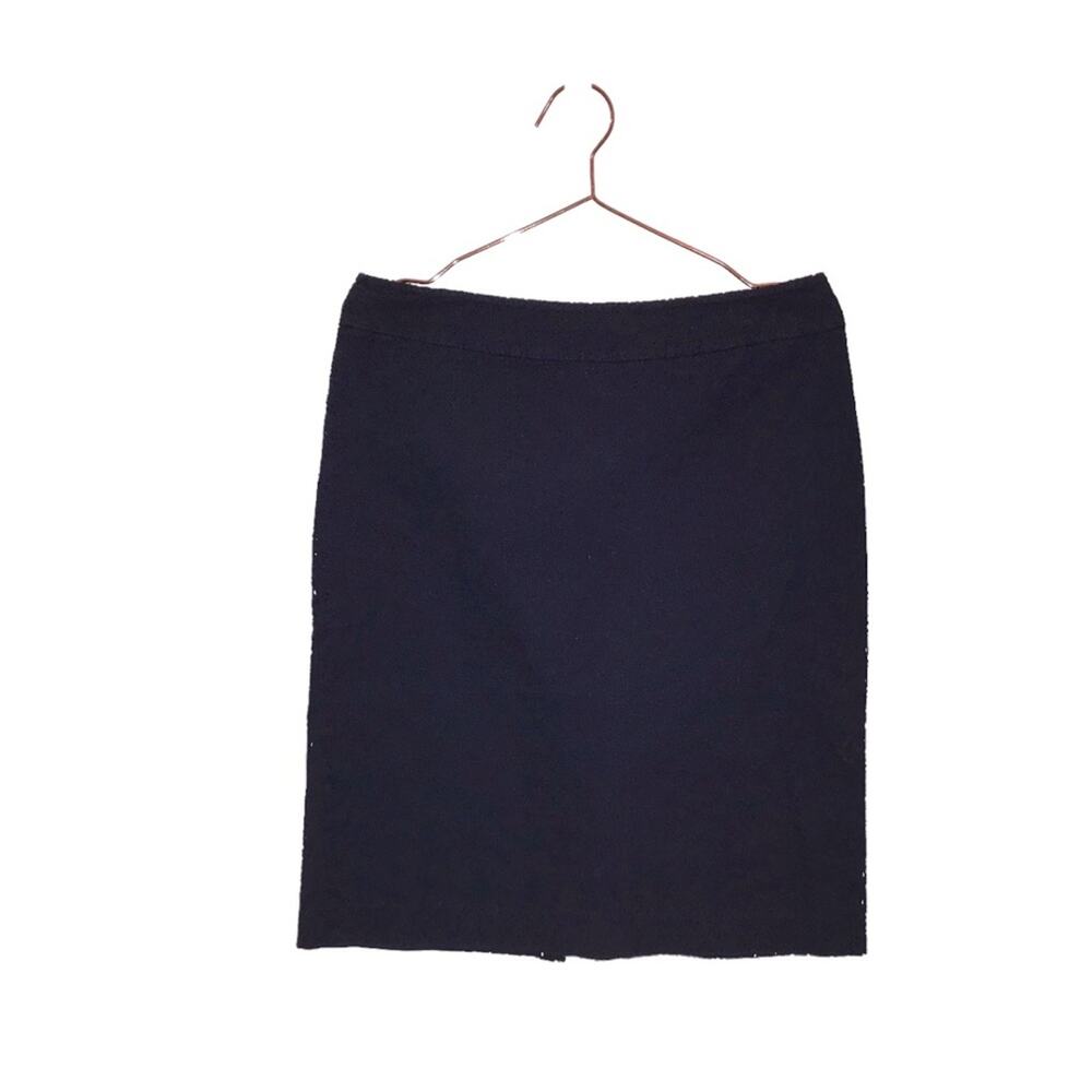 Talbots Factory Navy Blue Eyelet Lace Skirt - Size 8
